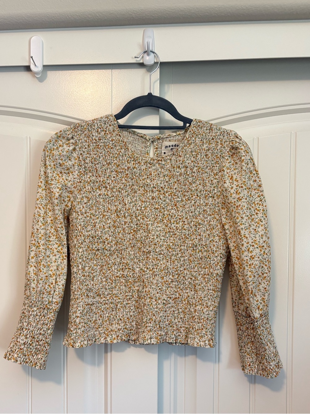 Meadows LF Markey Bloom Vintage Country Floral long sleeve blouse size 4